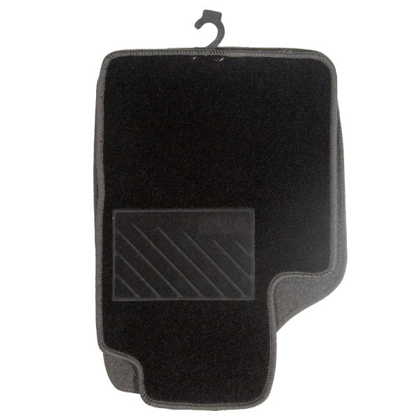 Πατάκια Αυτοκινήτου Commercial Ποιότητας Universal , Μαύρο με ανθρακί ρέλι 5 τμχ.