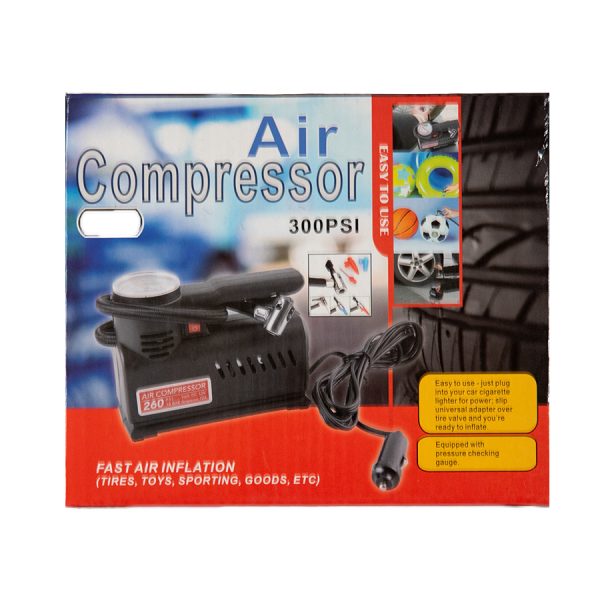 Κομπρεσεράκι (ηλεκτρική τρόμπα) αέρος για αυτοκίνητα, μπάλες, φουσκωτά, ποδήλατα 12V 300psi